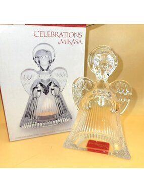 Mikasa Celebrations Crystal Angel Tealight Holder Home Decor Gift VL1014